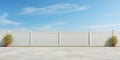 Concrete fence and concrete floor for background Royalty Free Stock Photo