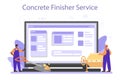 Concrete finisher builder online service or platform.