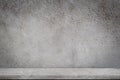 Concrete floor with empty grey concrete wall background Royalty Free Stock Photo