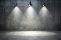 Concrete Floor with Spotlight for Product Placement and Background Use Royalty Free Stock Photo