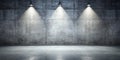 Concrete Floor with Spotlight for Product Placement and Background Use Royalty Free Stock Photo