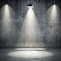 Concrete Floor with Spotlight for Product Placement and Background Use Royalty Free Stock Photo