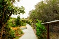 Concrete forest walking path to the Gap ocean cliff at the Watsons Bay of Sydney