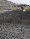 Concrete foundation in construction industry