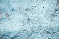 Concrete gray wall with peeling blue paint texture or background. High contrast and resolution image with place for text. Template Royalty Free Stock Photo