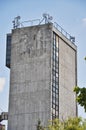 concrete gray windows in old fabric builiding architecture Royalty Free Stock Photo