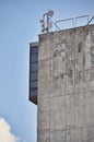 concrete gray windows in old fabric builiding architecture Royalty Free Stock Photo