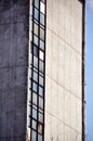concrete gray windows in old fabric builiding architecture Royalty Free Stock Photo