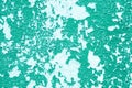 Concrete green colorful wall surface texture. Abstract grunge bright color background with aging effect. Copyspace. Royalty Free Stock Photo