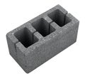 Concrete grey block for building isolated.