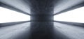 Concrete Grunge Big Hall Tunnel Alien Corridor Empty Futuristic Modern White Glowing Windows Stage Podium Industrial Garage Royalty Free Stock Photo