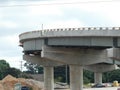 Concrete highway overpass under construction Royalty Free Stock Photo