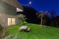 Concrete house, night scene Royalty Free Stock Photo