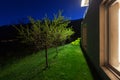 Concrete house, night scene Royalty Free Stock Photo