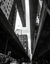 Concrete Jungle - City Overpasses from Below Royalty Free Stock Photo