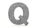 Concrete letter Q