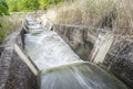 Waterfalls portion at irrigation canal, Spain Royalty Free Stock Photo