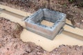 Concrete manholes construction Royalty Free Stock Photo