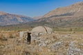 Concrete military bunker ruins built in communist era Albania Royalty Free Stock Photo
