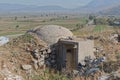 Concrete military bunker ruins built in communist era Albania Royalty Free Stock Photo