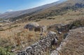 Concrete military bunker ruins built in communist era Albania Royalty Free Stock Photo