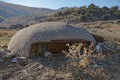 Concrete military bunker ruins built in communist era Albania Royalty Free Stock Photo