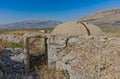 Concrete military bunker ruins built in communist era Albania Royalty Free Stock Photo