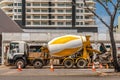 Concrete mill truck on Cavenaght Street in Darwin, Australia