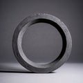 Concrete Minimalistic Round Picture Frame. Royalty Free Stock Photo