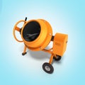 Concrete mixer 3D illustration on gradient bacground