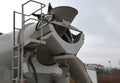 Concrete mixer hopper, used to fill the mixer drum and to tilt the contents out. sophisticated equipment for mixing cement mixture