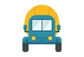 concrete mixer illustration colored icon detailed transportation symbol vehicle shape sign artwork