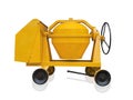 Concrete mixer machine isolated on the white background,clipping path Royalty Free Stock Photo