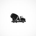 Concrete mixer truck icon. concrete truck isolated solid icon Royalty Free Stock Photo