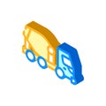 Concrete mixer truck isometric icon vector illustration Royalty Free Stock Photo