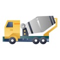 Concrete mixer truck gradient illustration