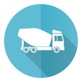 Concrete mixer, truck, vehicle conept illustration in eps 10