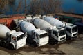 Concrete mixers trucks and construction materials