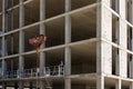 Concrete monolithic frame structure during construction