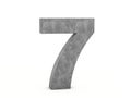 Concrete number seven Royalty Free Stock Photo