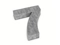 Concrete number seven Royalty Free Stock Photo