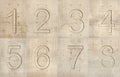 Concrete numbers Royalty Free Stock Photo