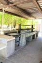 Concrete outdoor barbecue pit in the State of Arizona