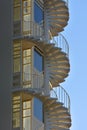 Concrete outside winding stairs