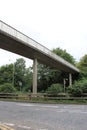 Concrete overhead public pathway overlooking a dual carriageway