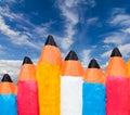 Concrete Pencil colorful cloud sky.