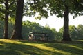 Concrete picnic table