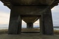 Concrete piles of the newly constructed bridge