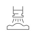 Concrete pouring line outline icon