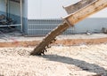 Concrete Pouring from a Mixer Truck Royalty Free Stock Photo
